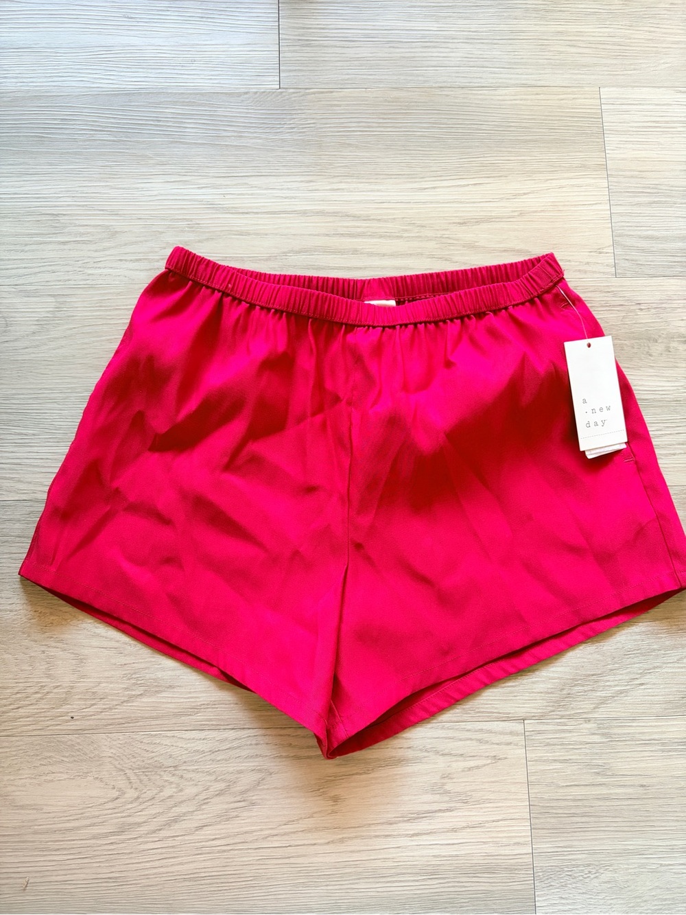 A New Day Red Pull-On Shorts with Pockets Size XS NWT